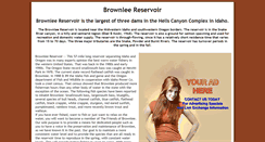 Desktop Screenshot of brownleereservoir.com